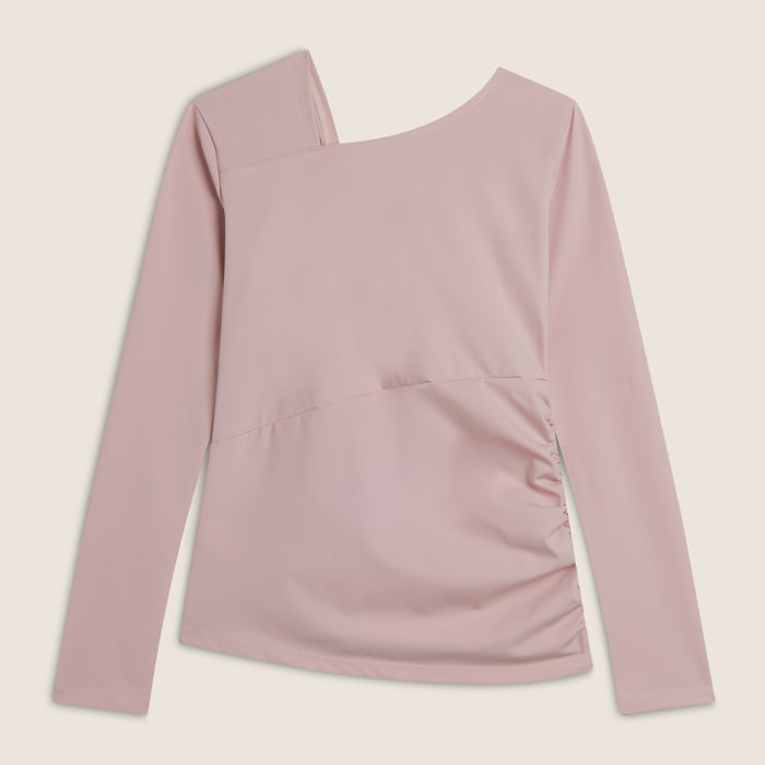 Maglia manica lunga in jersey dal taglio asimmetrico