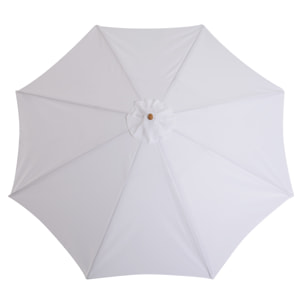 Sombrilla para Jardín de Poliéster Madera 3x2,5m Crema