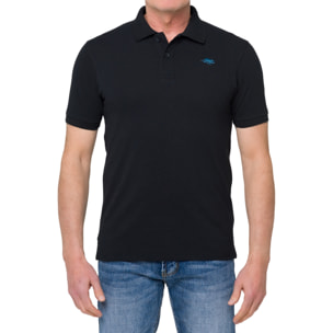 Polo color liso STONEY algodón piqué Negro