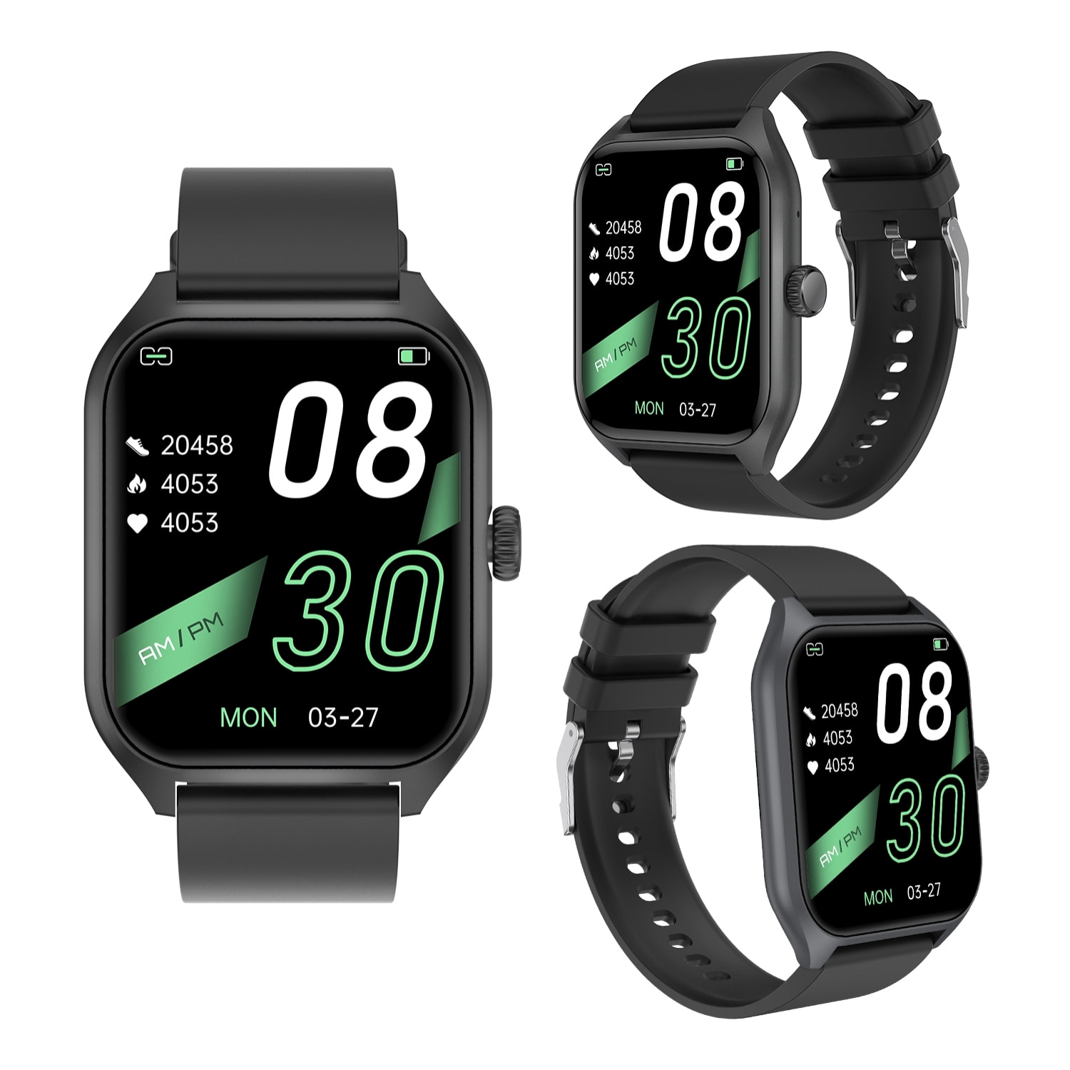 DAM Smartwatch Qx5 con pantalla de 1,96 pulgadas. Llamadas Bluetooth, más de 100 modos deportivos, monitor de glucosa y de tensión.