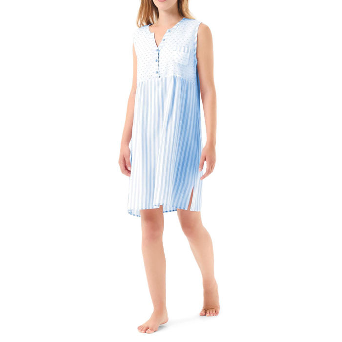 Camisón corto azul