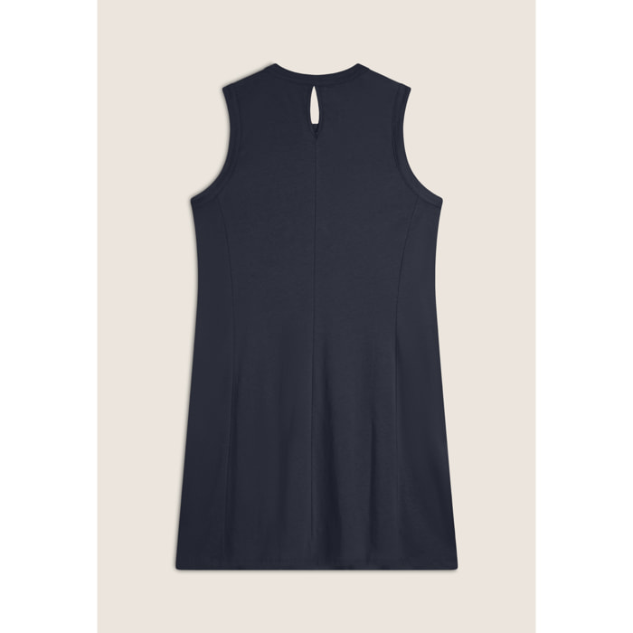 Vestito senza maniche in jersey con dettagli floreali