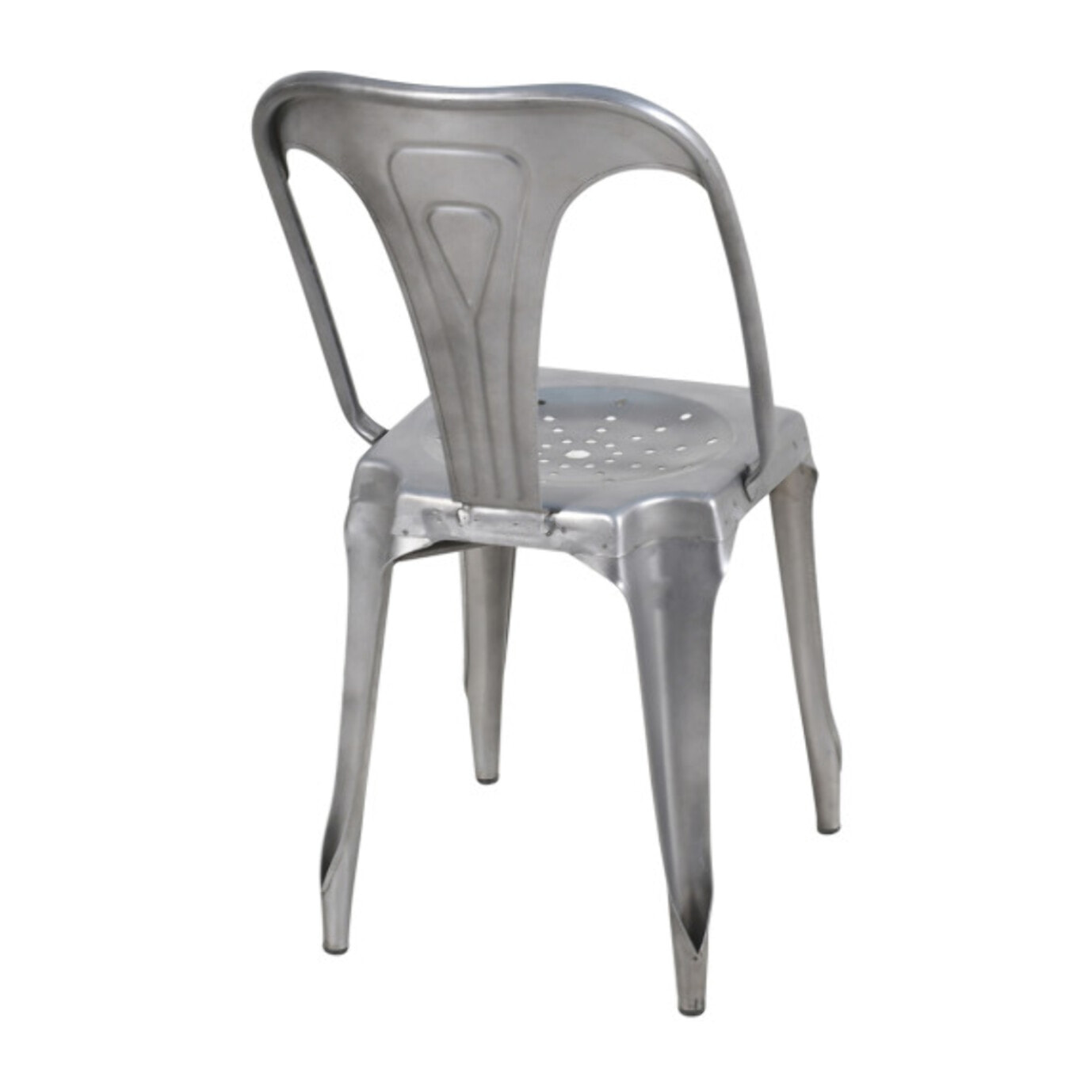Chaise industrielle vintage en métal empilable - STEAL