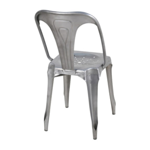 Chaise industrielle vintage en métal empilable - STEAL