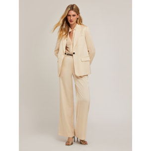 Motivi - Blazer monopetto in raso - Beige