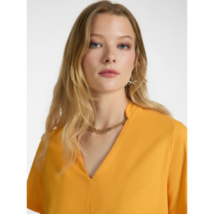 Elena Mirò - Abito svasato in cotone - Giallo