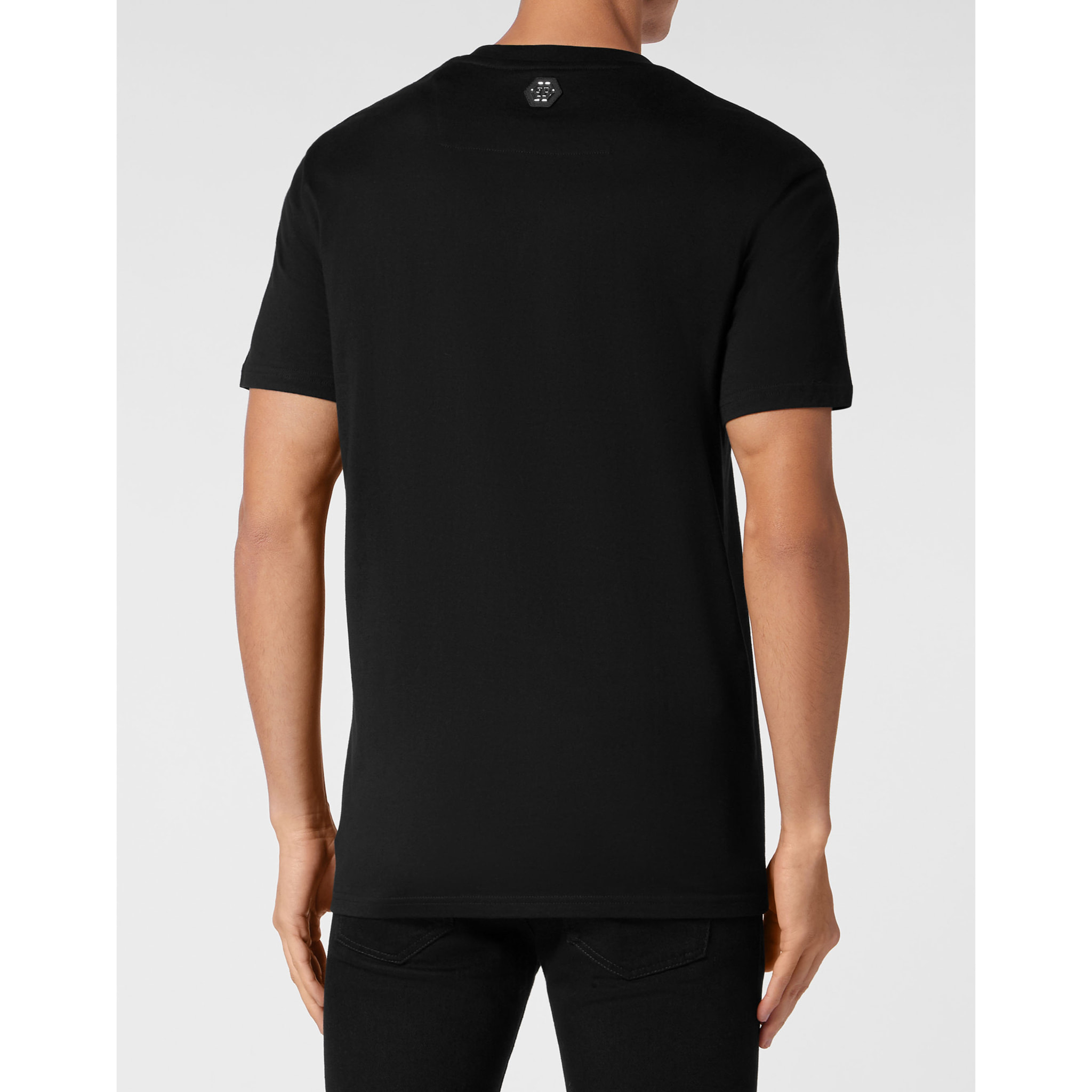 PHILIPP PLEIN Camiseta de cuello redondo y manga corta SKELETON