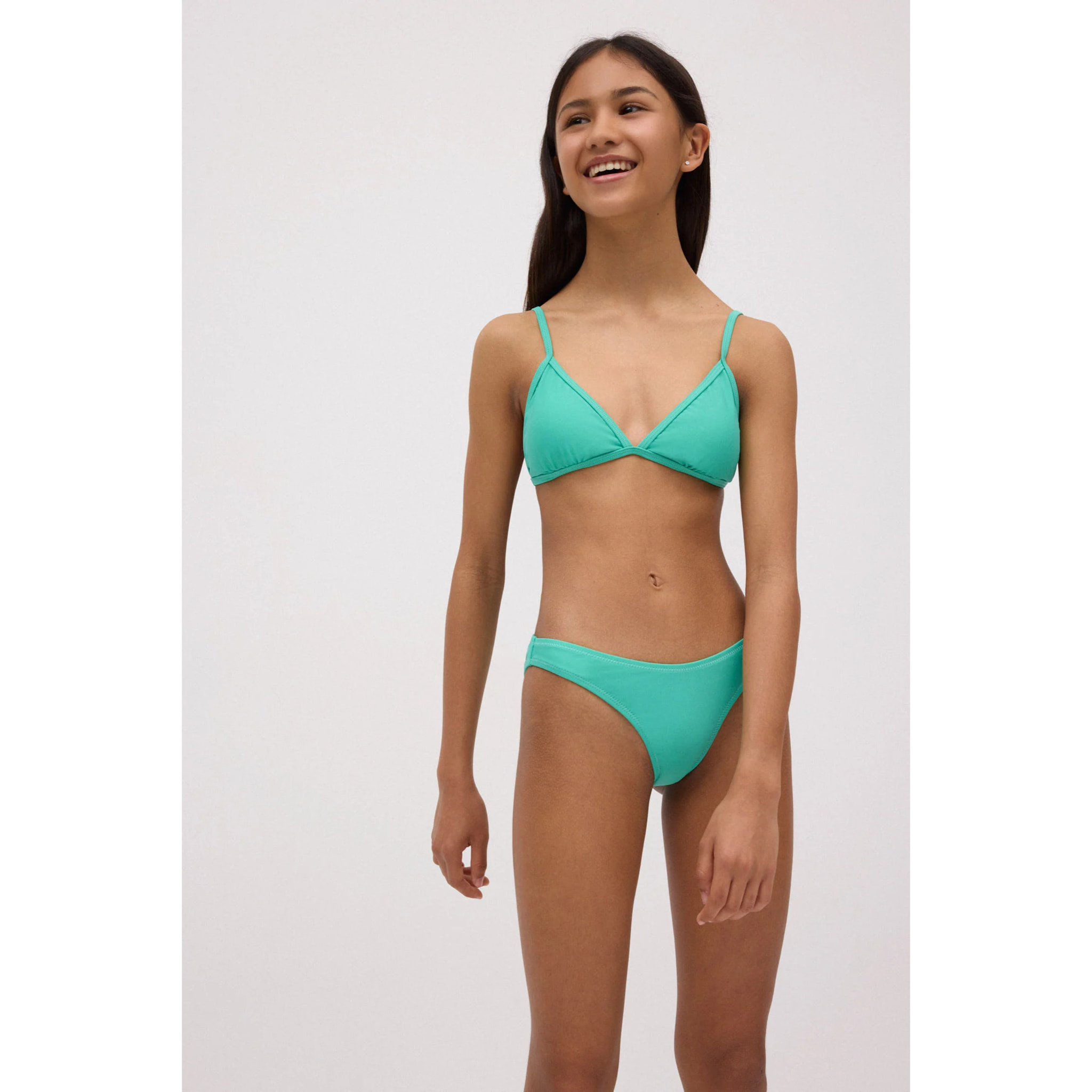 Slip bikini brasiliani per ragazzi color corallo