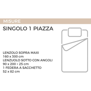 Completo Lenzuola In Calda Flanella Made in Italy Tirolo