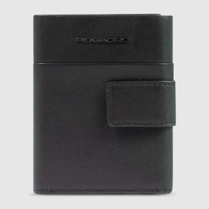 Piquadro Portafogli compatto con porta monete posteriore, porta carte di credito e protezione RFID