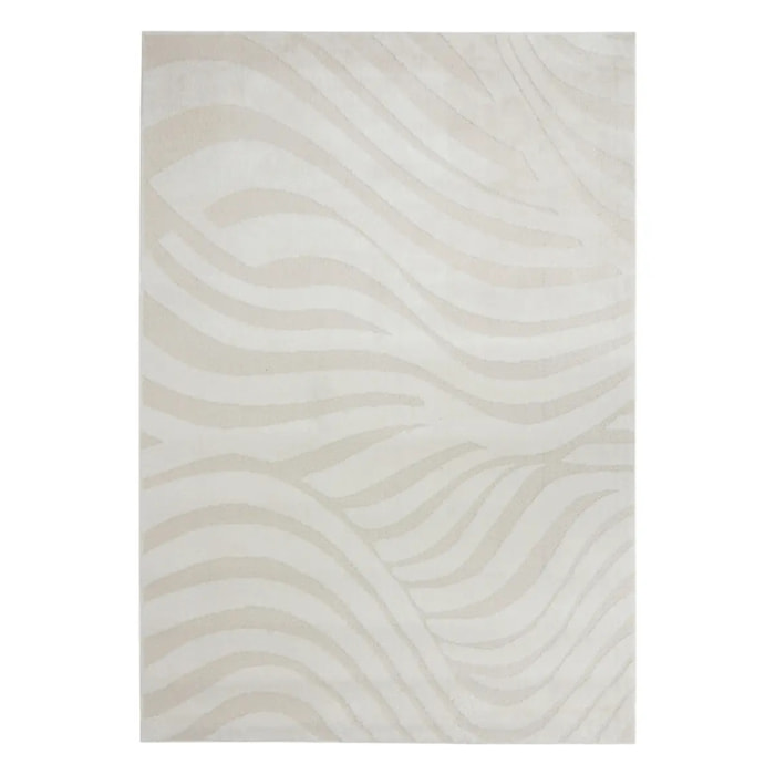 Tapis effet laine Anoai blanc 200x150cm