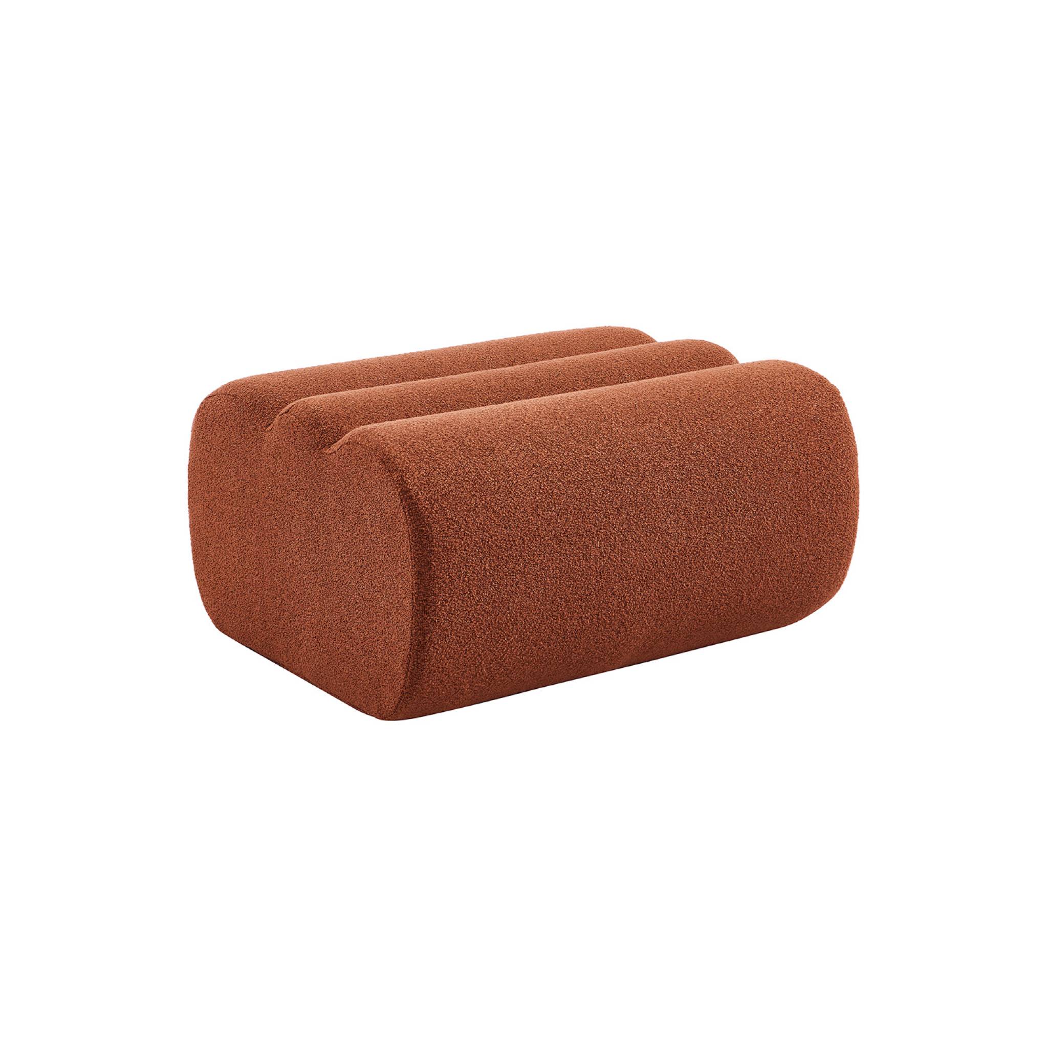 Canapé compressé modulable bouclette texturée 3 places avec repose pied NOVA