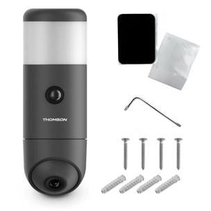 Lot de 2 caméras extérieures connectées, rotatives, motorisées - Rheita 100 - Thomson