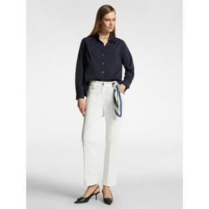 Elena Mirò - Camisa de tejido elástico - Azul