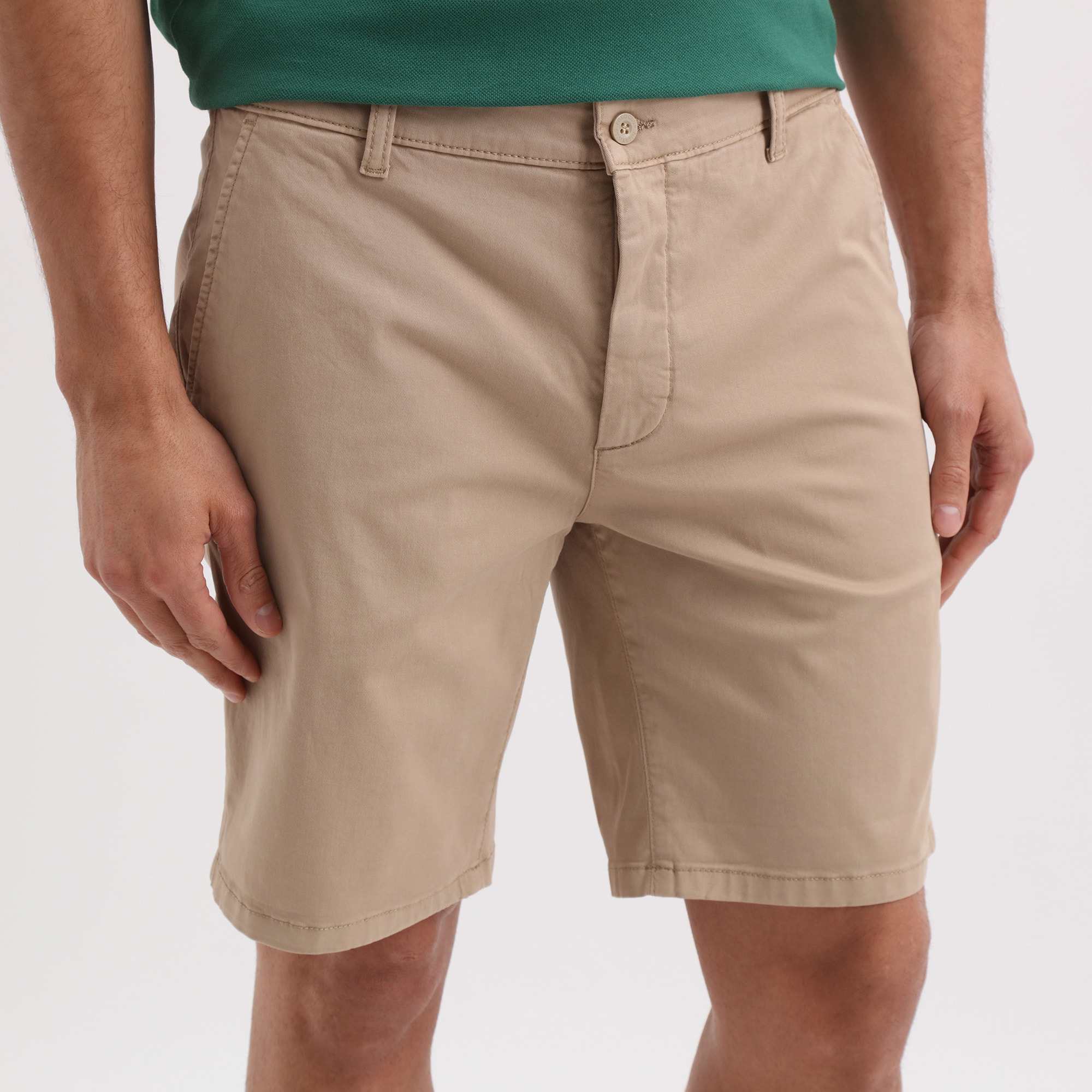 Bermuda gabardine stretch tasca america Polo Club St Martin Beige