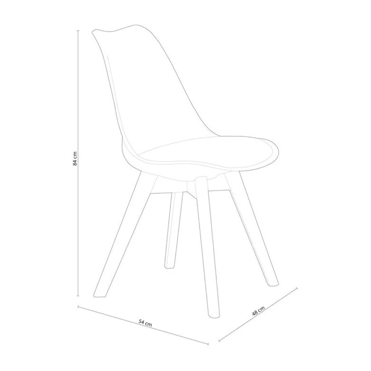 Pack 4 sillas Bistro Gris