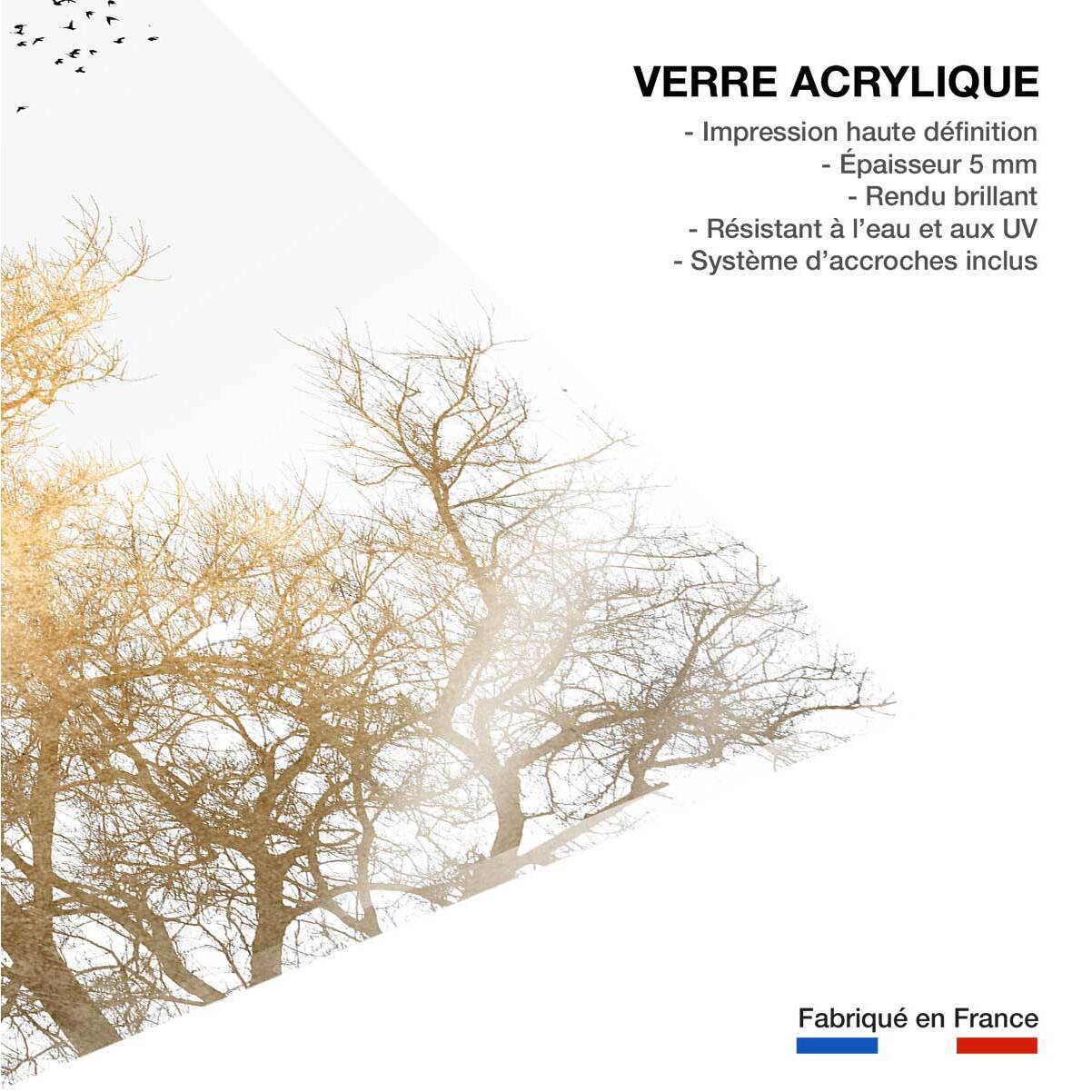 Tableau dessin Ciel d'or Tableau plexiglas