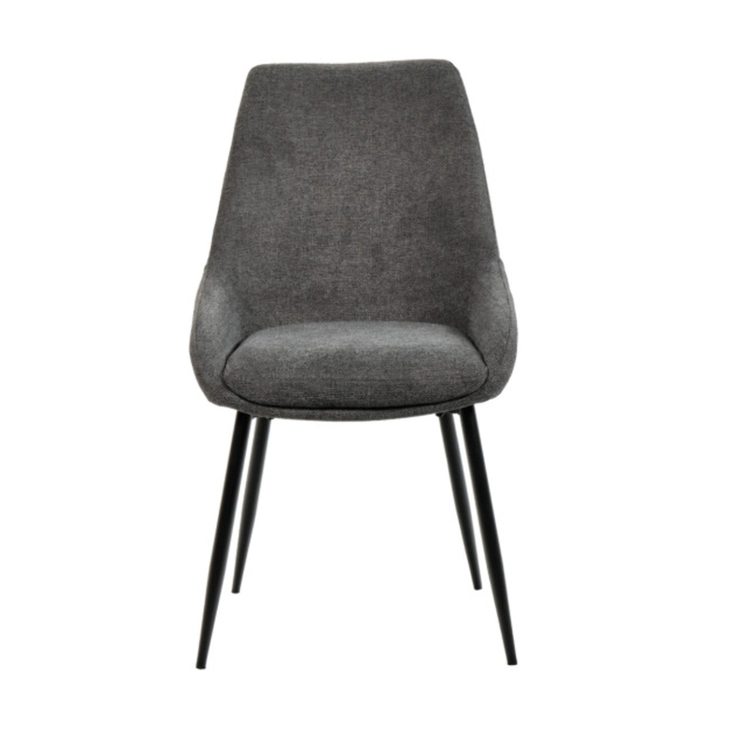 Chaise en tissu avec pieds fins en métal noir - 4 coloris - MONDO