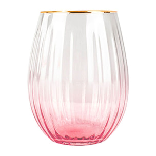 Lot de 4 gobelets en verre 59cl rose GATSBY