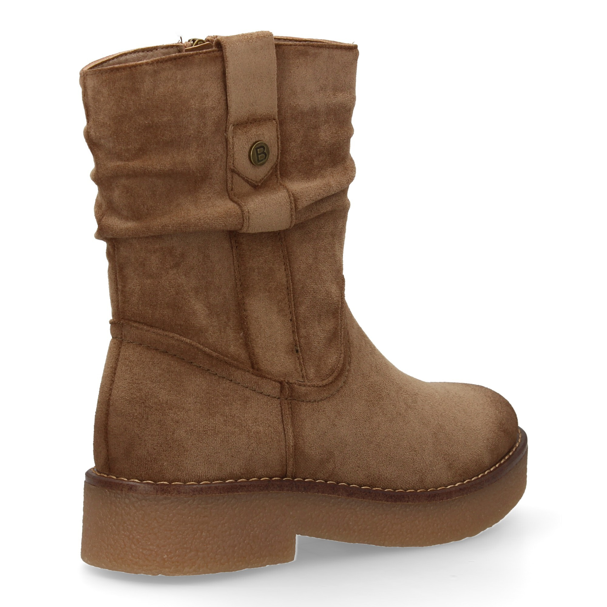 Botines planos para Mujer, cómodos y elegantes, diseño moderno con caña arrugada