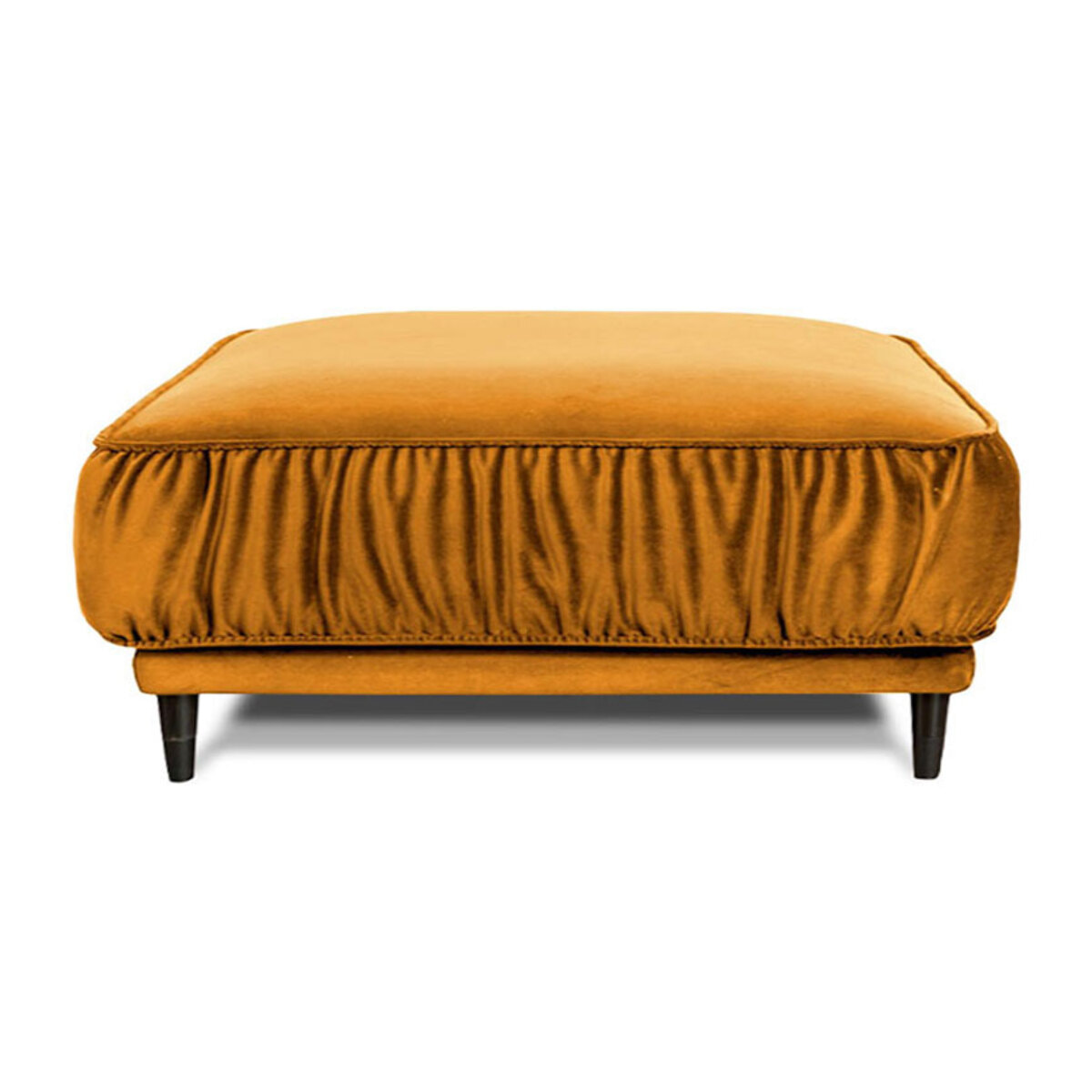 Pouf taille L Fiorenzo Velours Jaune