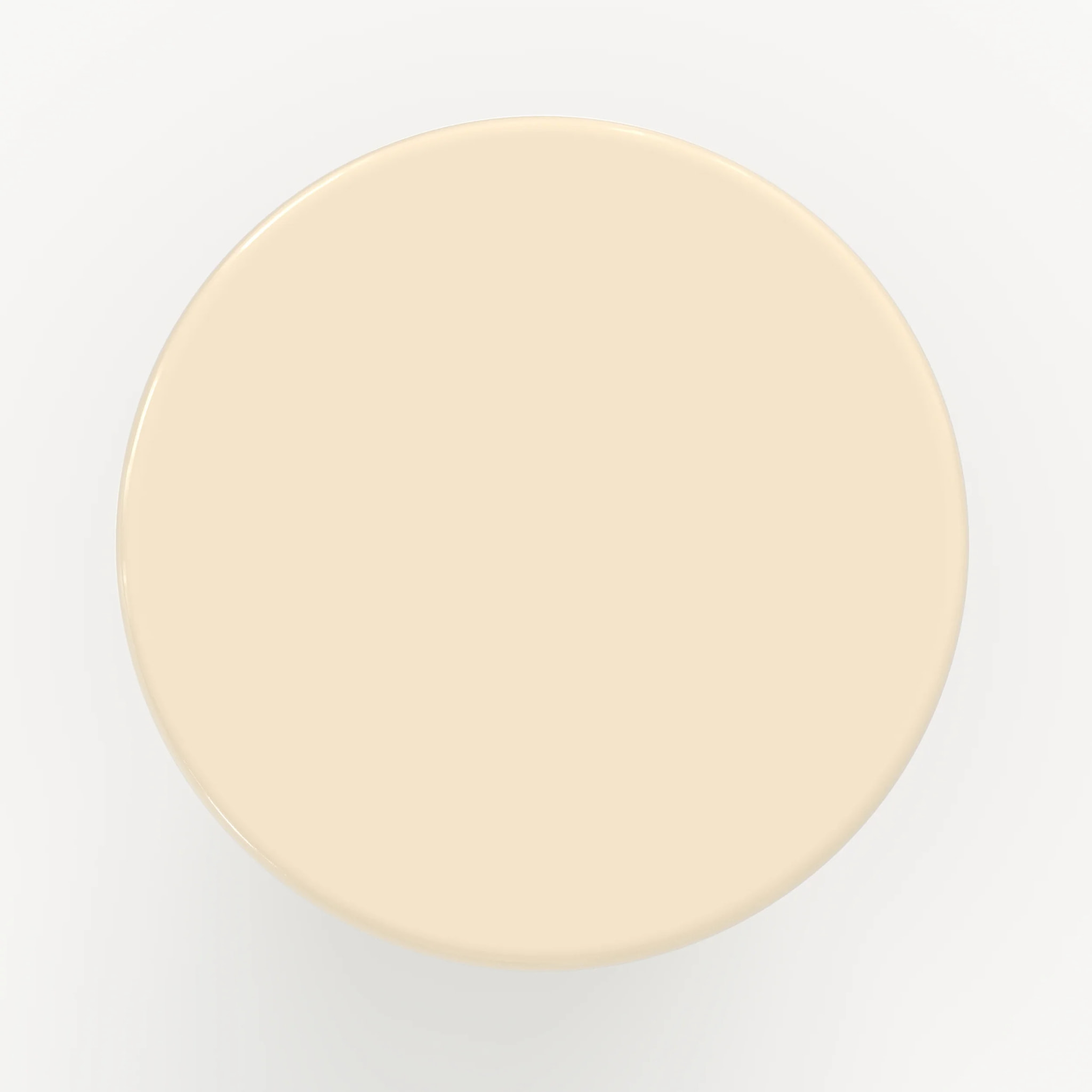 Table d'appoint laquée blanche en MDF, D50 cm - Apoline