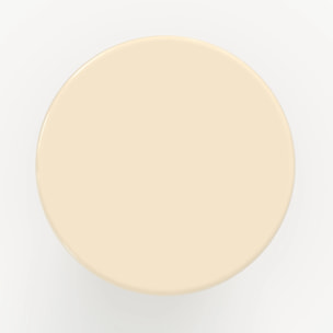 Table d'appoint laquée blanche en MDF, D50 cm - Apoline