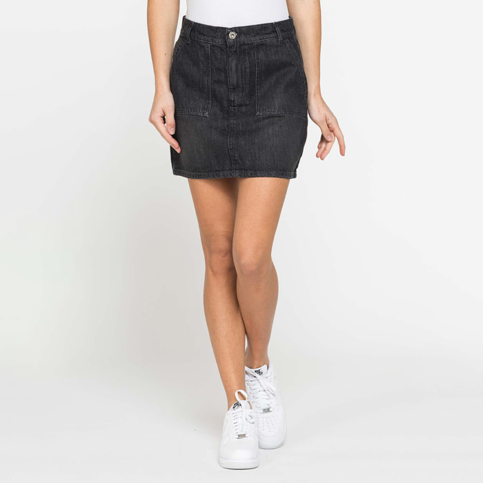 MINIGONNA IN DENIM 13 OZ CON TASCHE