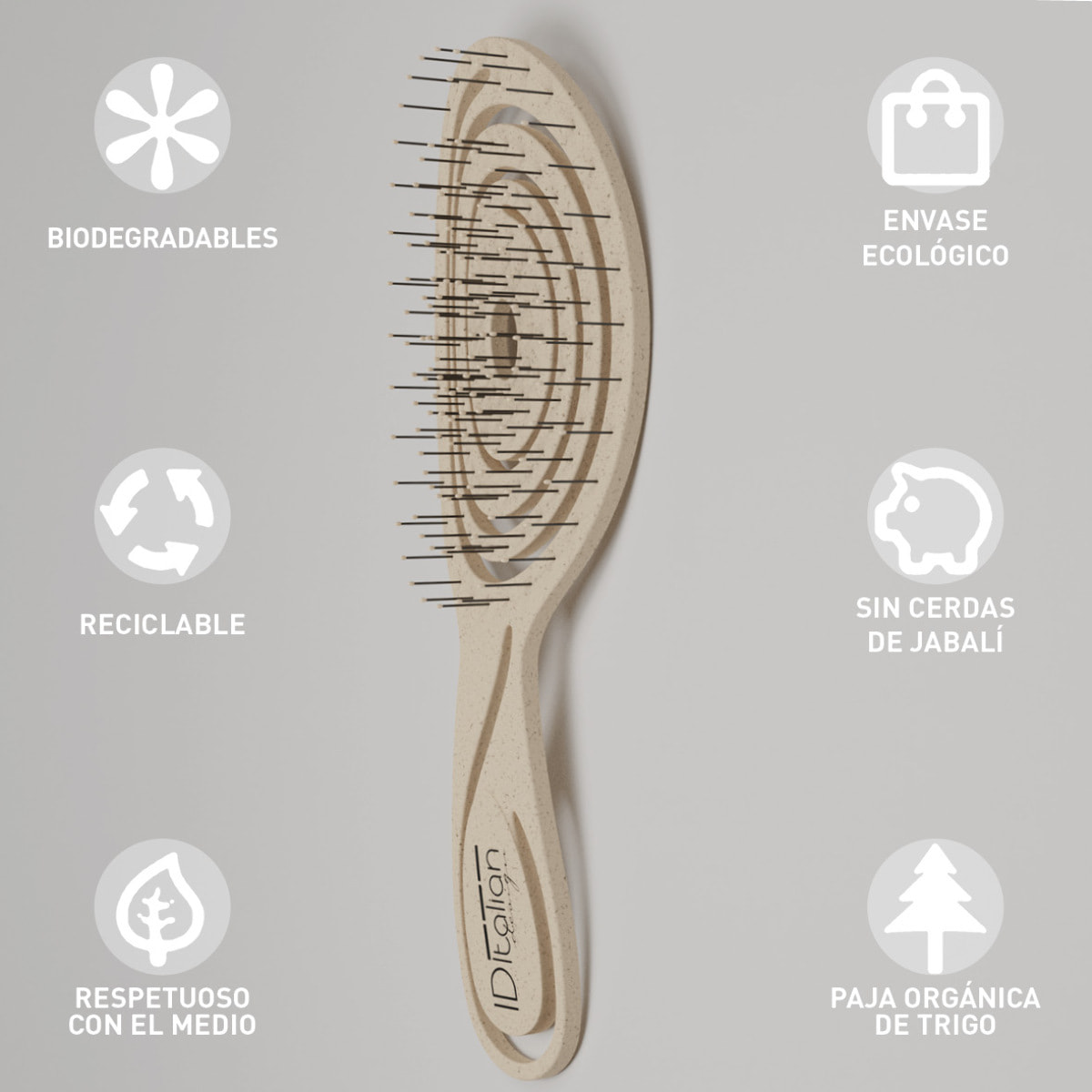 Brosse Biodégradable Spirale - Beige - Poils de 20 mm