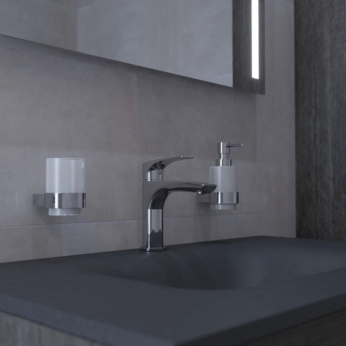 Project mitigeur monocommande 1/2" Lavabo, avec tirette et vidage, Chrome (SATBSPRO275)