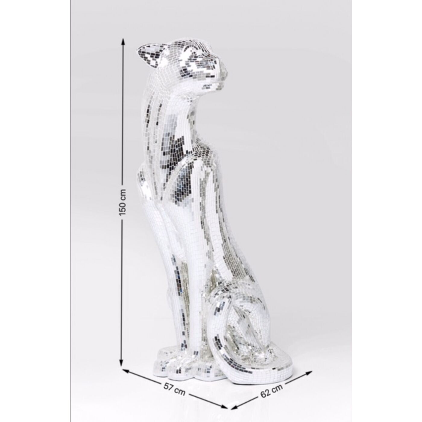 Déco panthère mosaïque XL 150cm droite Kare Design