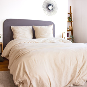 Parure Microfibre Lavee Beige Sable