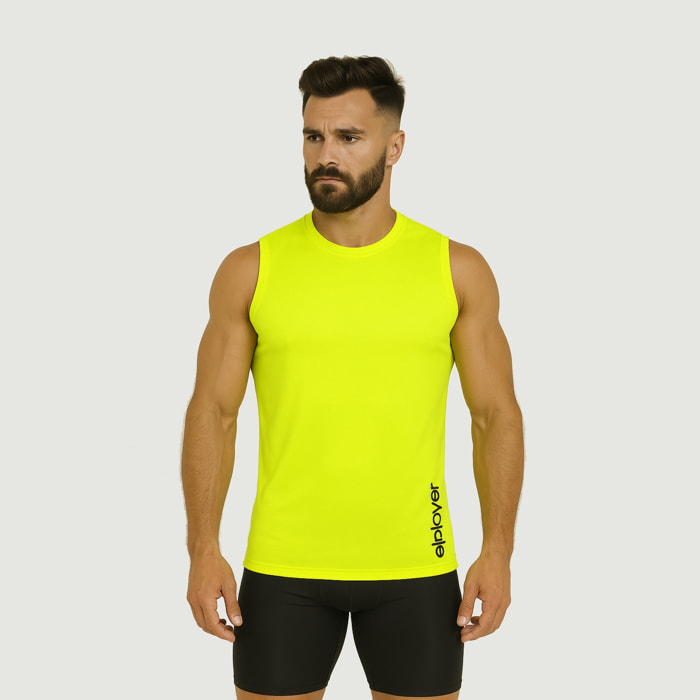 Canotta fitness da uomo JEAS giallo fluo