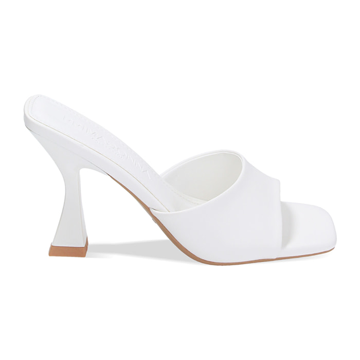 Mules Open Toe blancas