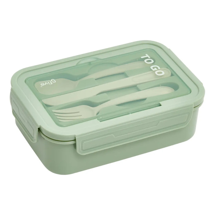 Lunch box rectangulaire 1,2L vert