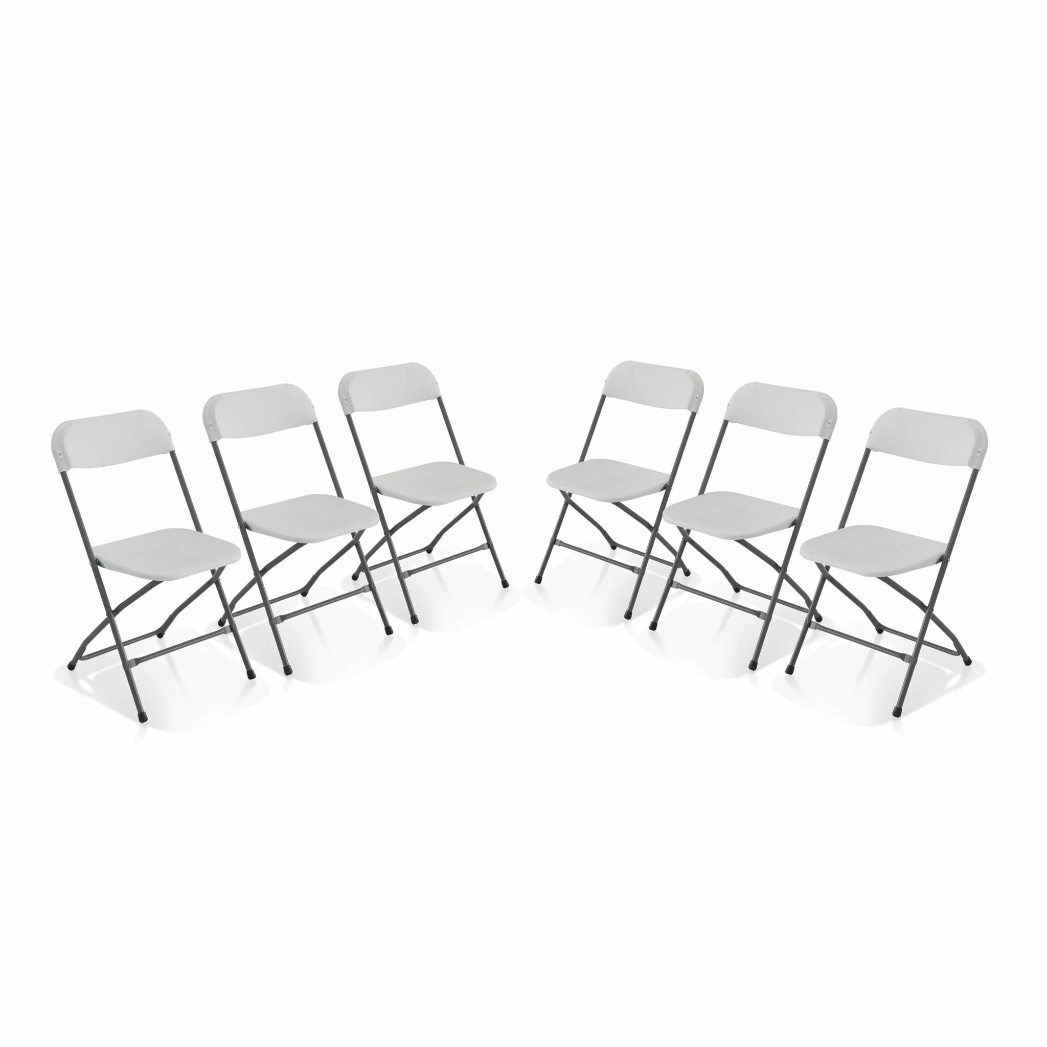Chaises de réception pliantes – Fiesta – 6 chaises d'appoint en plastique et métal