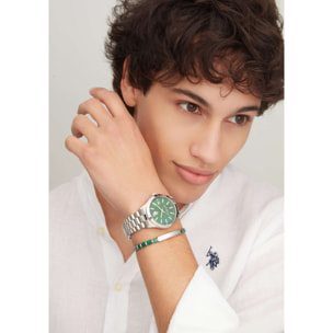 Bracciale U.S. Polo Assn. In acciaio con pietre
