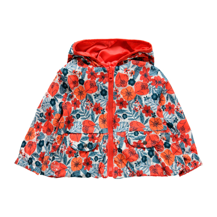 Parka de tejido reciclado flores de bebé