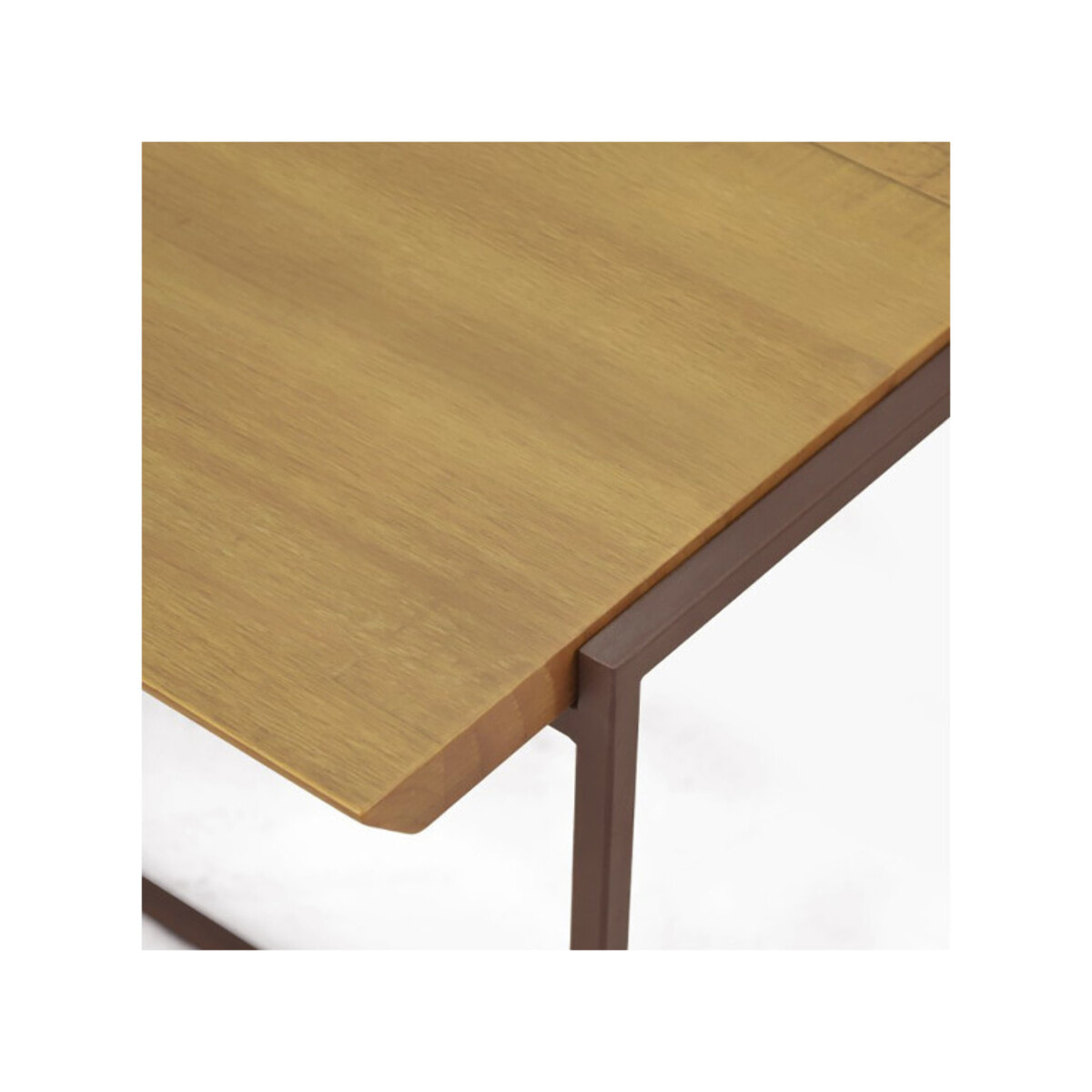 Table d'appoint bout de canapé plateau bois et pieds métal - NORDIK