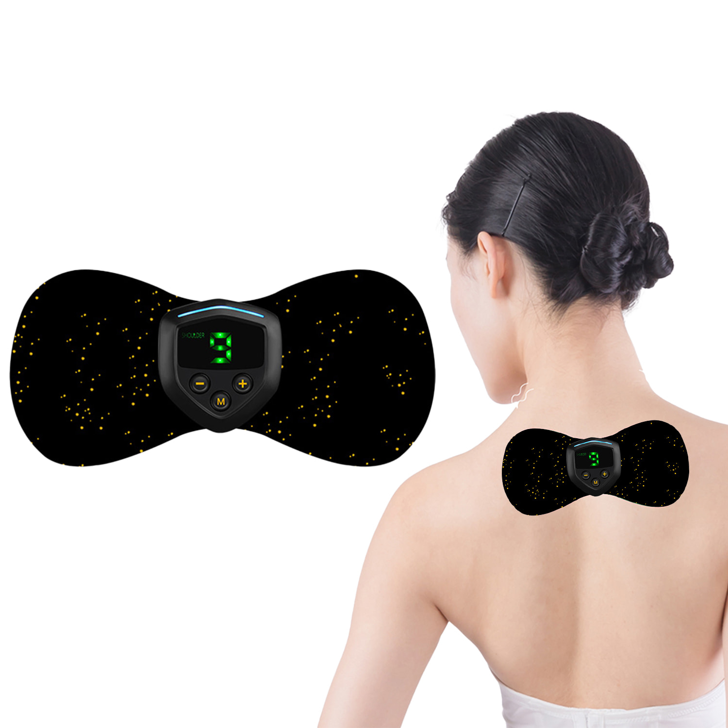 Estimulador electrónico EMS DG3Q, especial para cuello y espalda. Ayuda a aliviar el dolor muscular y la fatiga. Batería recargable.