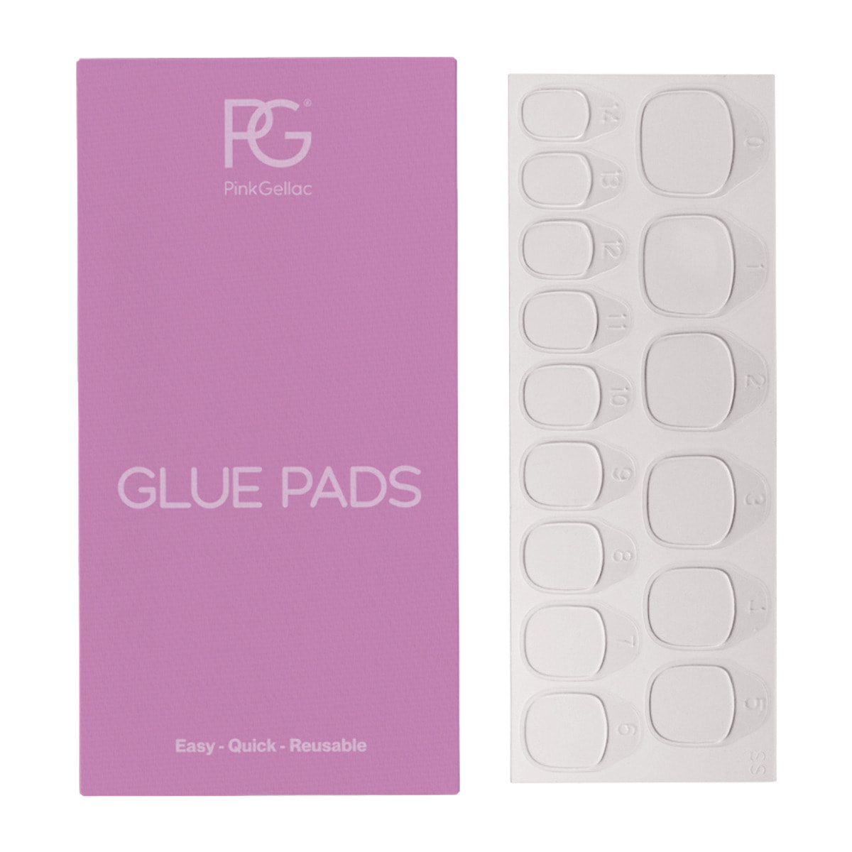 Pink Gellac - Glue Pads - - Faux ongles à presser - Faux-ongles réutilisables - Press-on nails