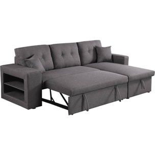 Canapé d'angle convertible/réversible "Axel" - 3 places - Gris