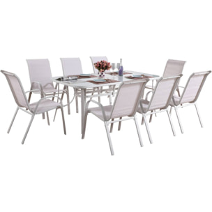 Salon de jardin en textilène "Cordoba XL 180"- Phoenix - Ecru