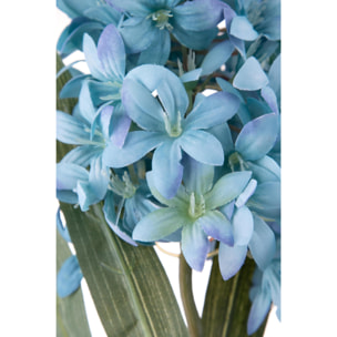 Fiore Di Violacciocca. Altezza 95 Cm - Pezzi 6 - 10X95X8cm - Colore: Blu - Bianchi Dino - Fiori Artificiali