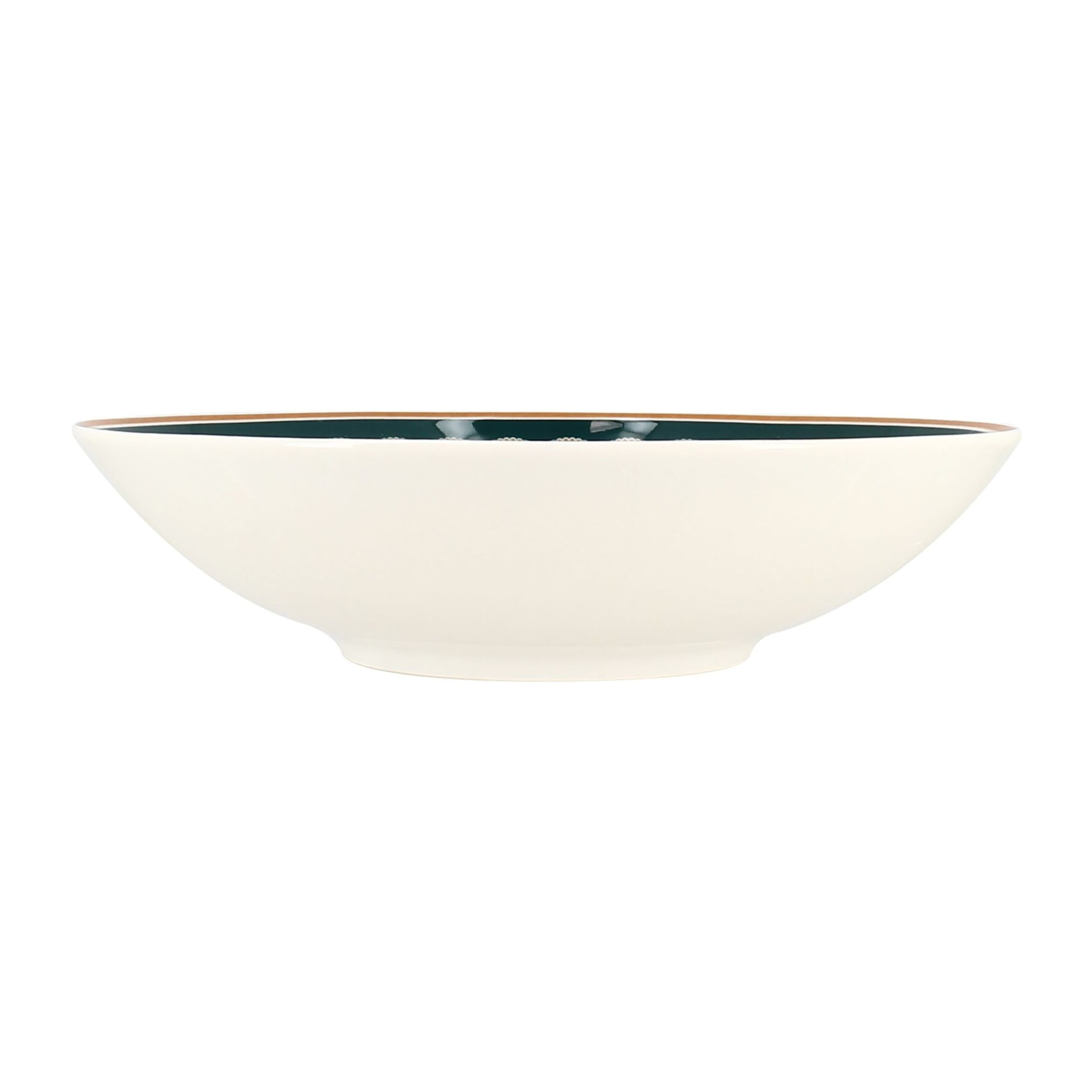 Lot de 6 assiettes creuses en porcelaine blanche 21cm BOTANIC