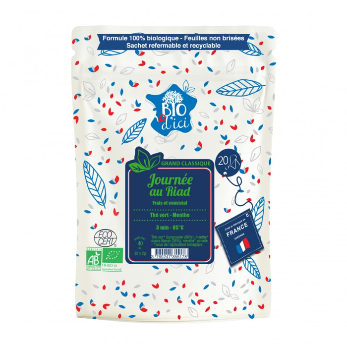 Thé vert Bio Journée au Riad - Infusettes 20x2g
