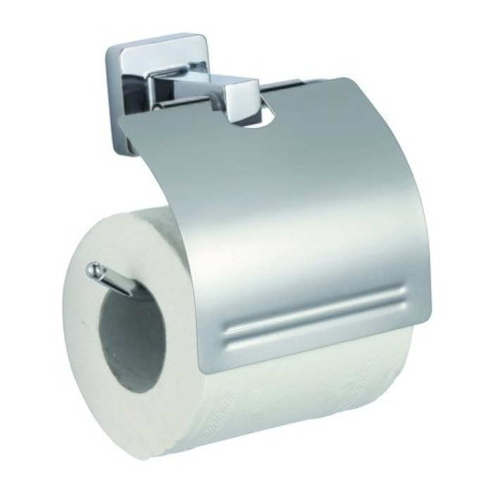 MSV Porte Rouleau Papier Wc Mural ZINC LUCCA Gris