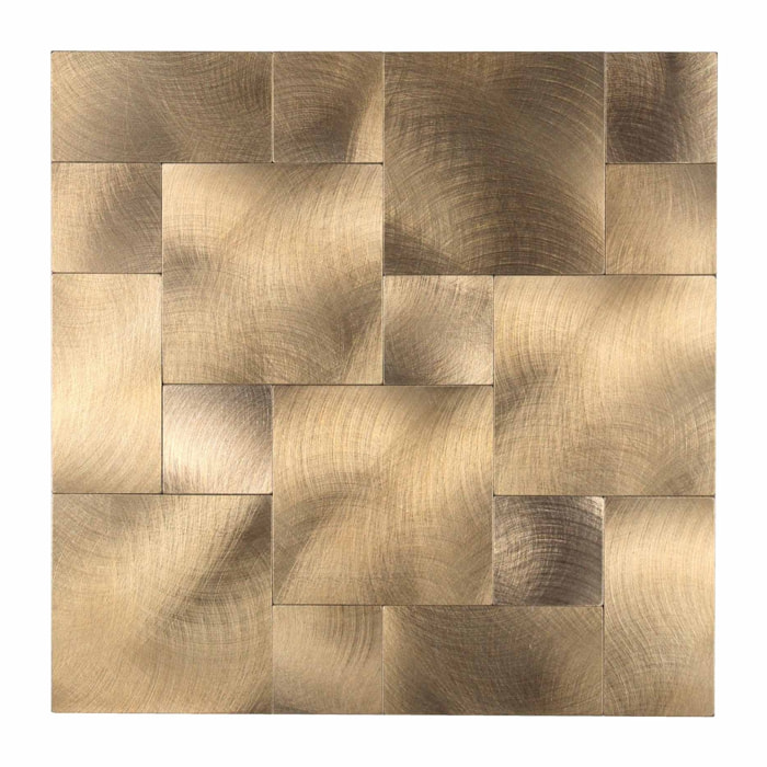Crédence adhésive murale 3D  - Effet tressé 4 pièces - Cuivre