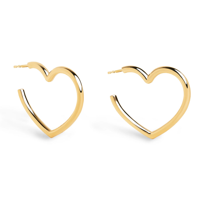 Orecchino Cuore Placcato Oro