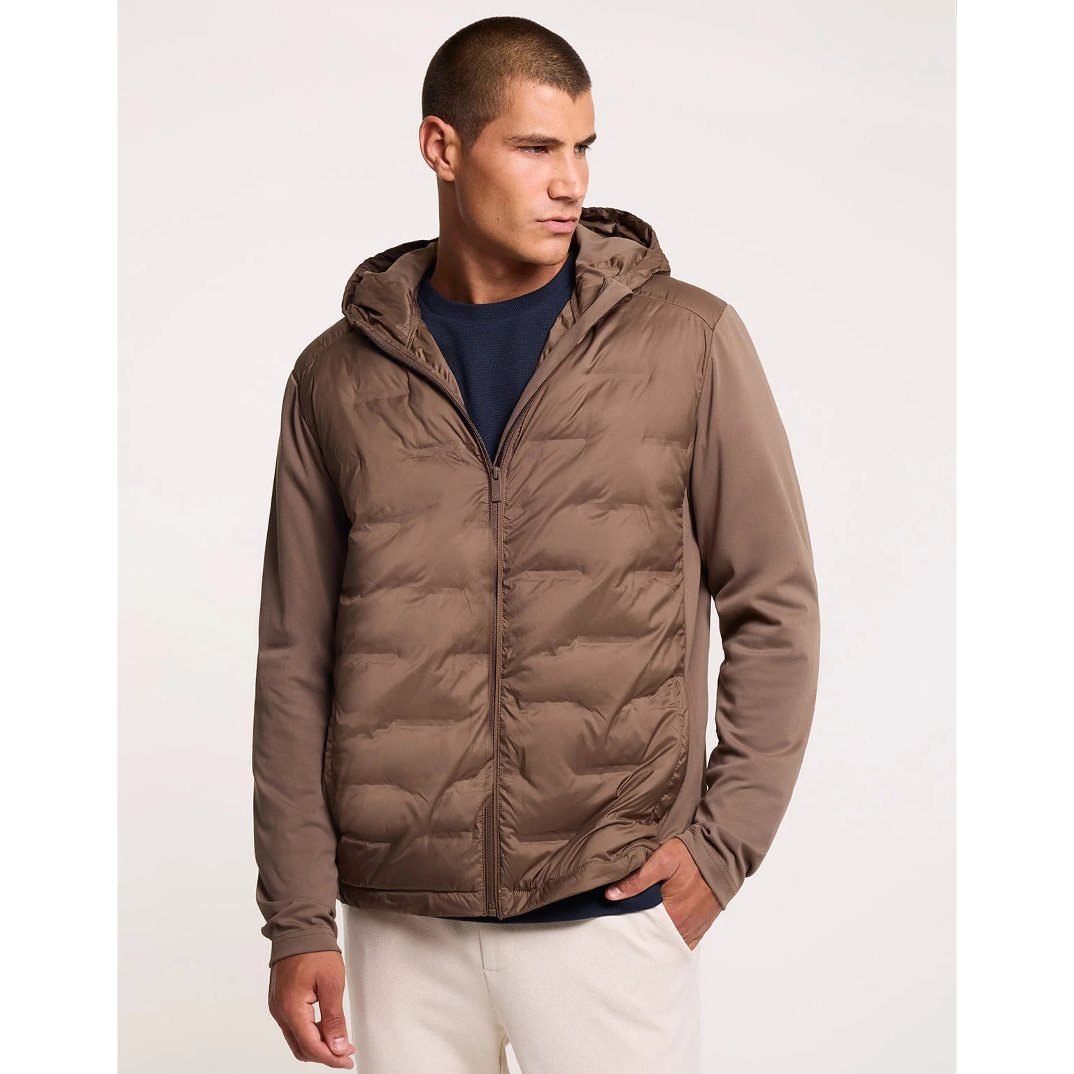 Chaqueta Acolchada con Capucha Marrón - Morris